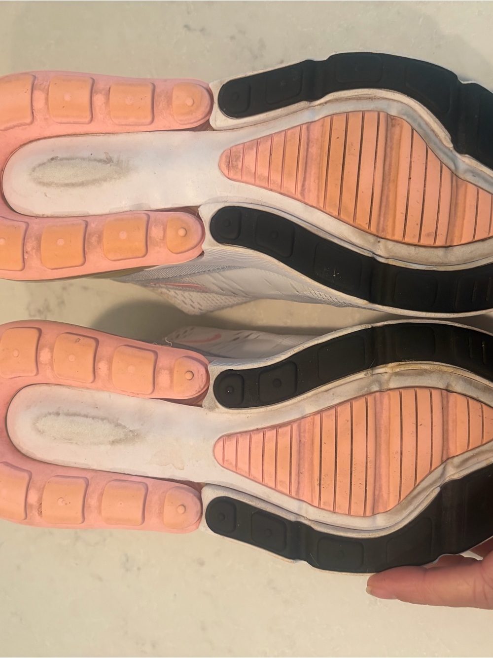 Nike Air Max 270 Sneaker - White, Pink, Orange, Yellow size 6.5Y/8.0 W EUC! - Picture 5 of 6